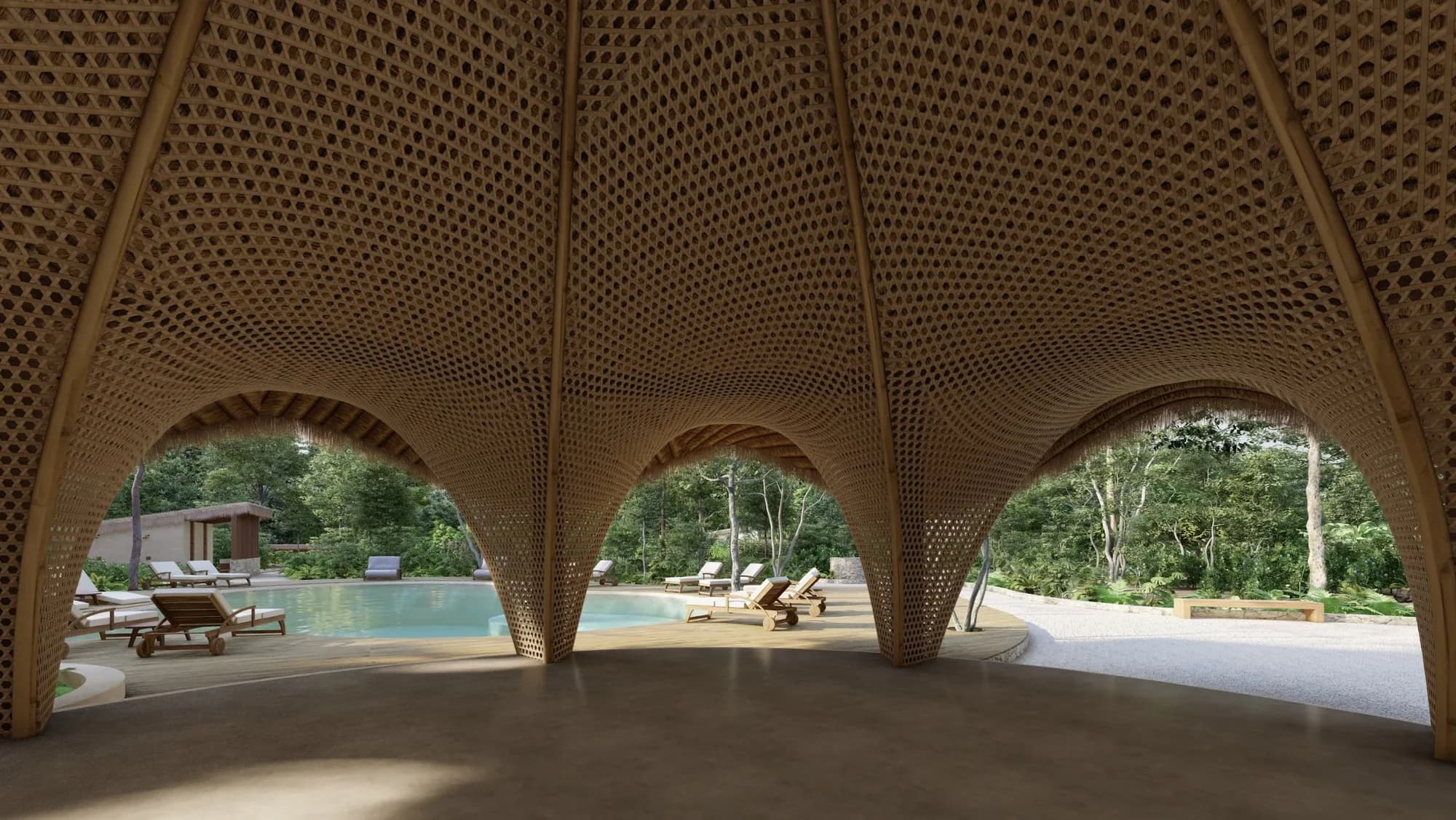 Bamboo vault of the clubhouse